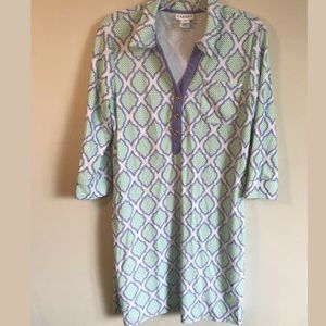 Cabana Life Women's Moroccan Tile Tunic Size M